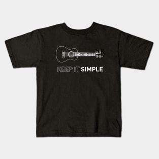 Keep It Simple Ukulele Outline Kids T-Shirt